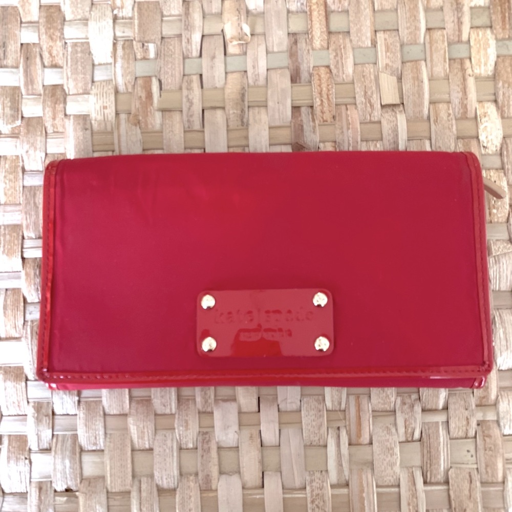 Kate Spade Red Canvas Wallet